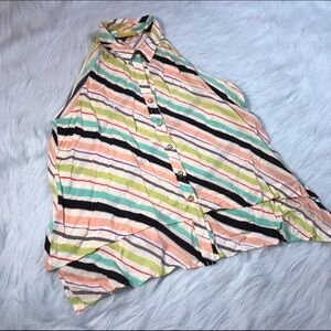 Anthropologie Multicolor Striped Tank Top